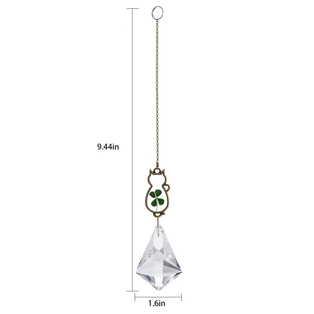 Kristályvilágítás Napsugárzók Macskás Tök Medál Szél Csengő Fény Prizma Ablak Függő Kristály Ékszer Kerti Dekoráció - Image 5
