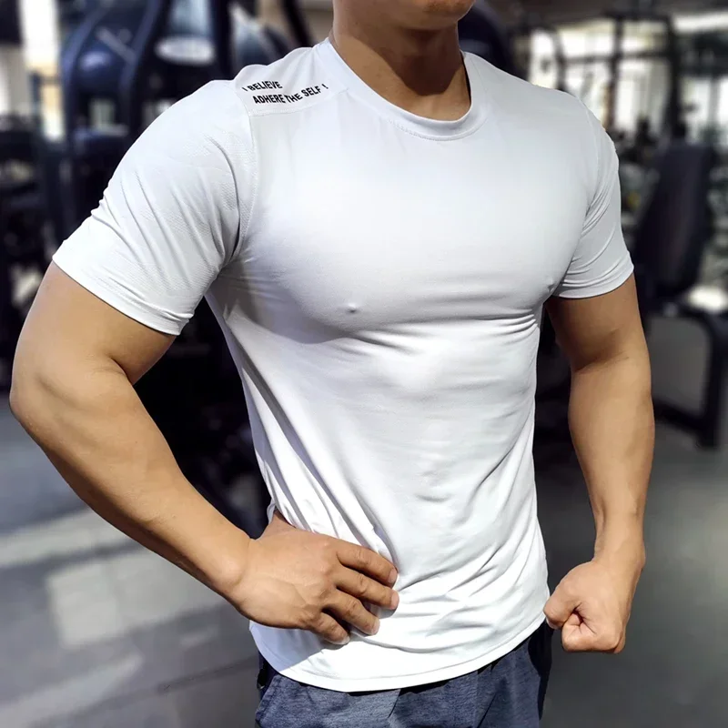 

Sports T-shirt Men's Short-sleeved Quick-drying Clothes Summer Sweat-absorbing Breathable Training Running Gym Fitness Clothes