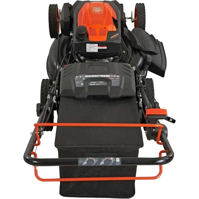 -22 in. 6 Speed High Wheel RWD 3-in-1 Gas Walk Behind Self Propelled Lawn Mower, Black 4