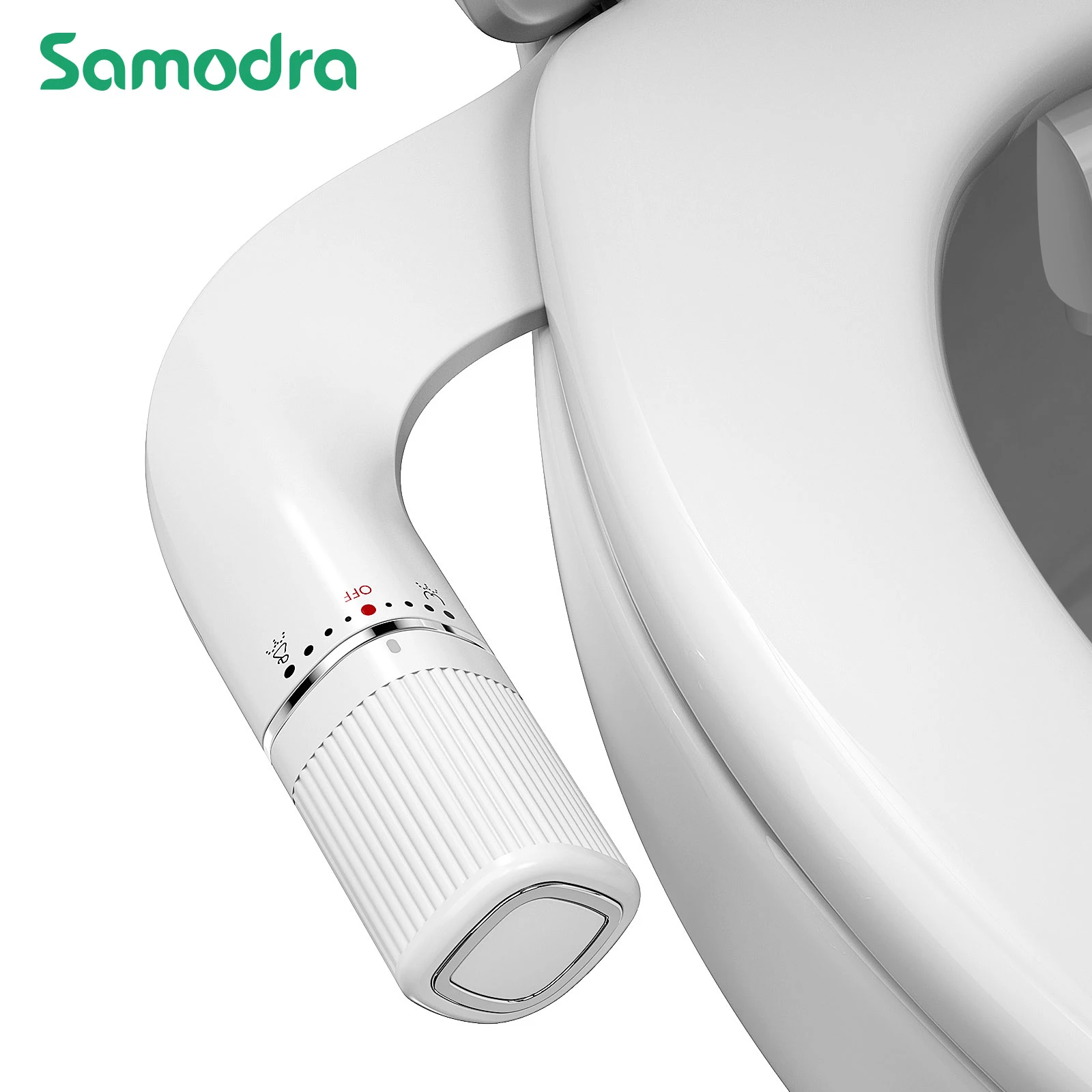 Bidet PENDEJATO Ultrasottile 0,5 Cm Per WC, Doppio Ugello Retrattile, Pressione Regolabile, Kit Installazione Completo, Bianco