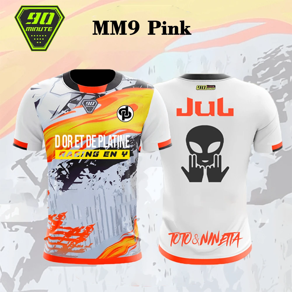 MM9 JUL 90분 3D 프린트 스포츠 속건성 통기성 남성 티셔츠 축구 유니폼 부모-자식 반팔 의류 탑 여름