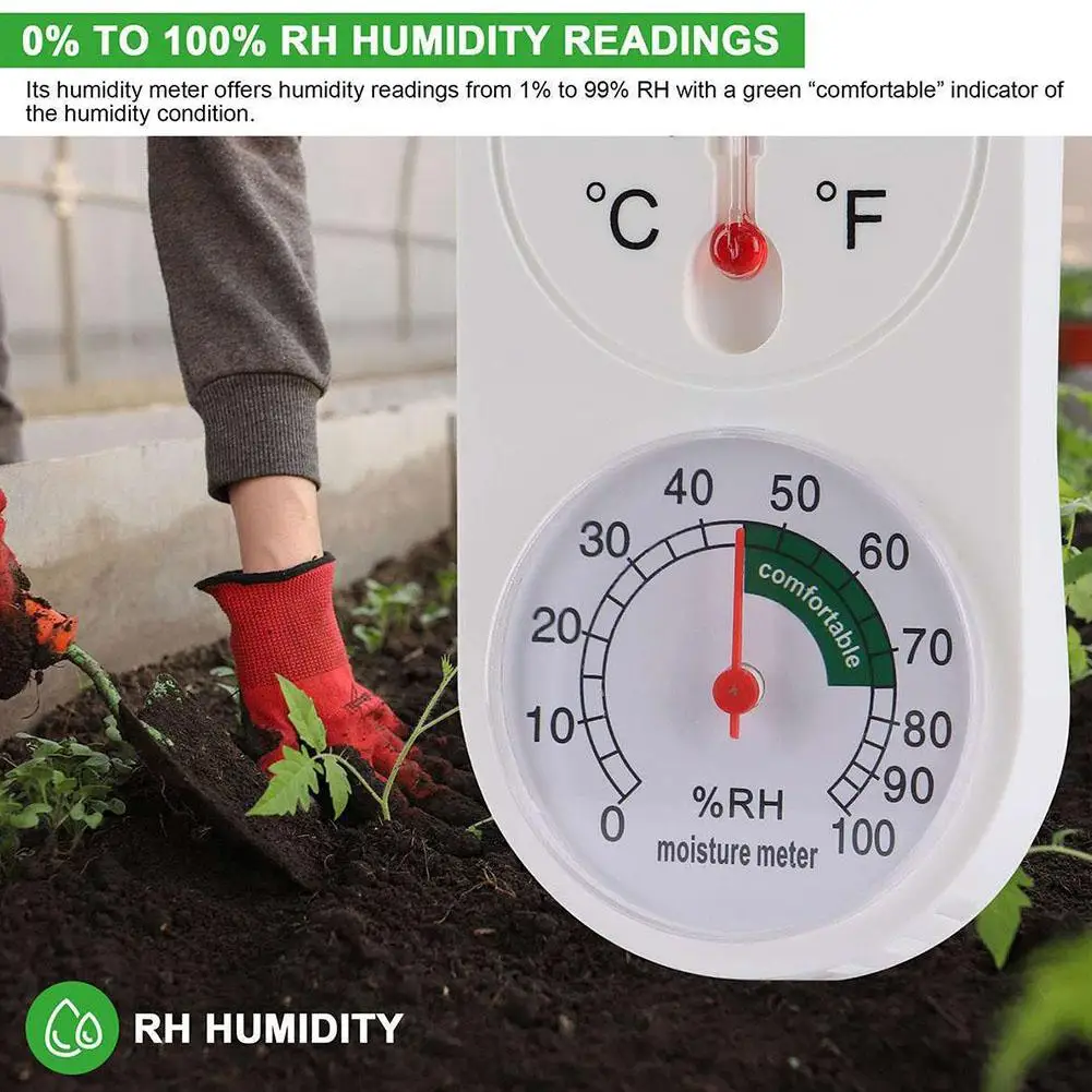 Wall Hang Accurate Plastic Thermometer For Home Thermometer Hygrometer Humidity Monitor Meter Greenhouse Breeding Hygrometer 4