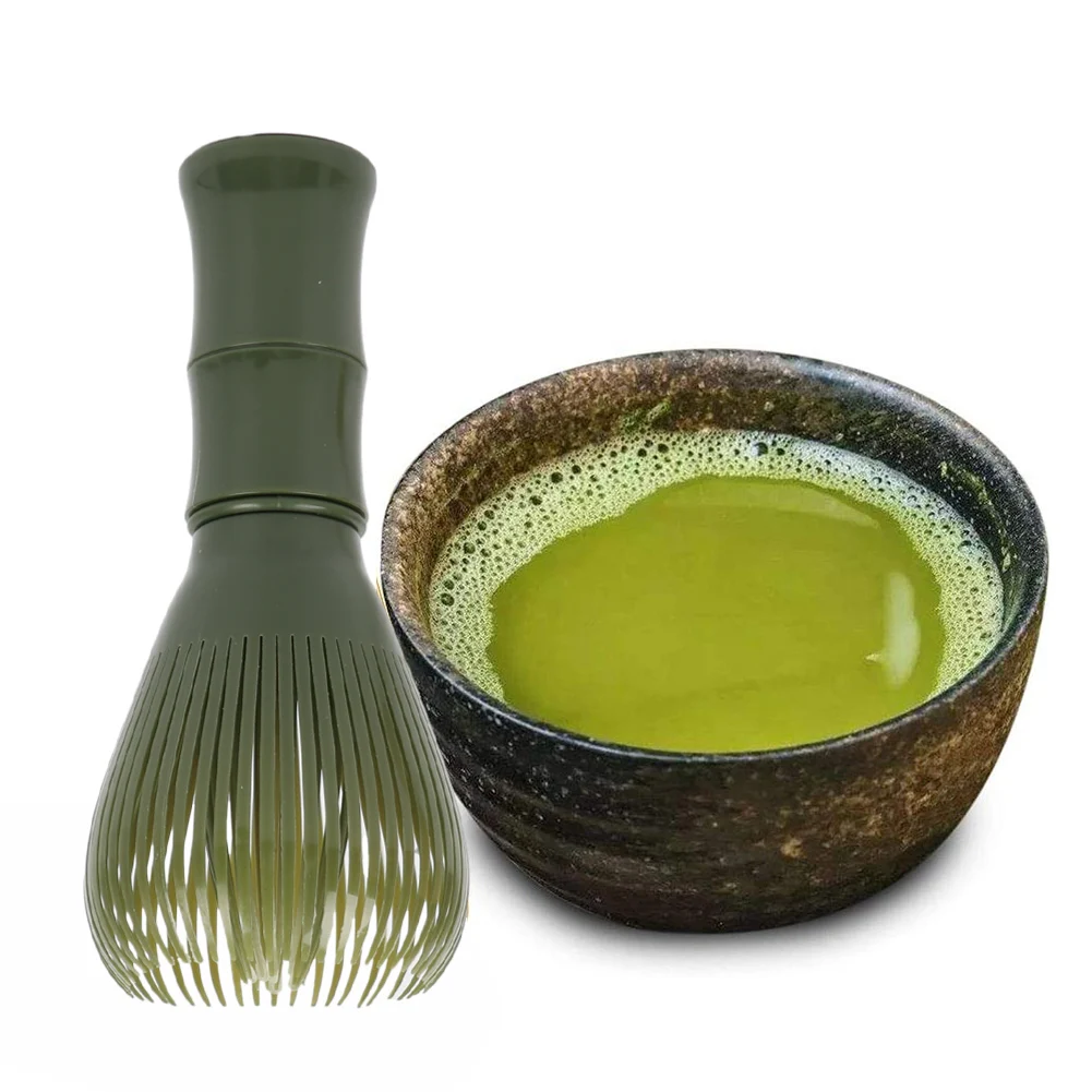 1pc Resin Matcha Whisk Chasen Brush With Holder For Matcha Green Tea Powder