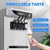 Commercial soft ice floor standing ice cream machine, 3 flavors, 2 hoppers, 3 dispensers, used in restaurants and snack shops 5