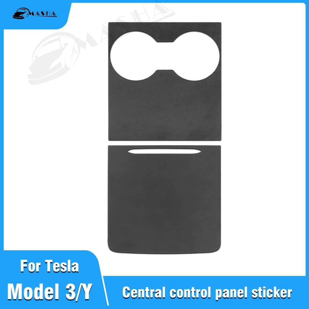 

For Tesla Model 3 Model Y 2021-2023 Suede Center Console Cover Protector Central Control Wrap Panel Sticker Film Car Accessories