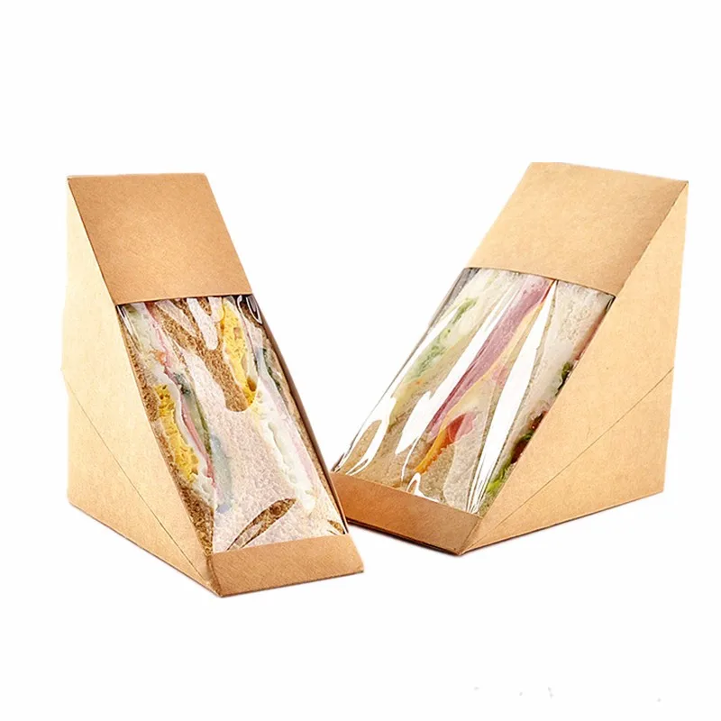 Boîte d\'emballage de sandwich personnalisée, forme et style d\'impression bon marché, adaptée aux produits et aux cuillères à soupe
