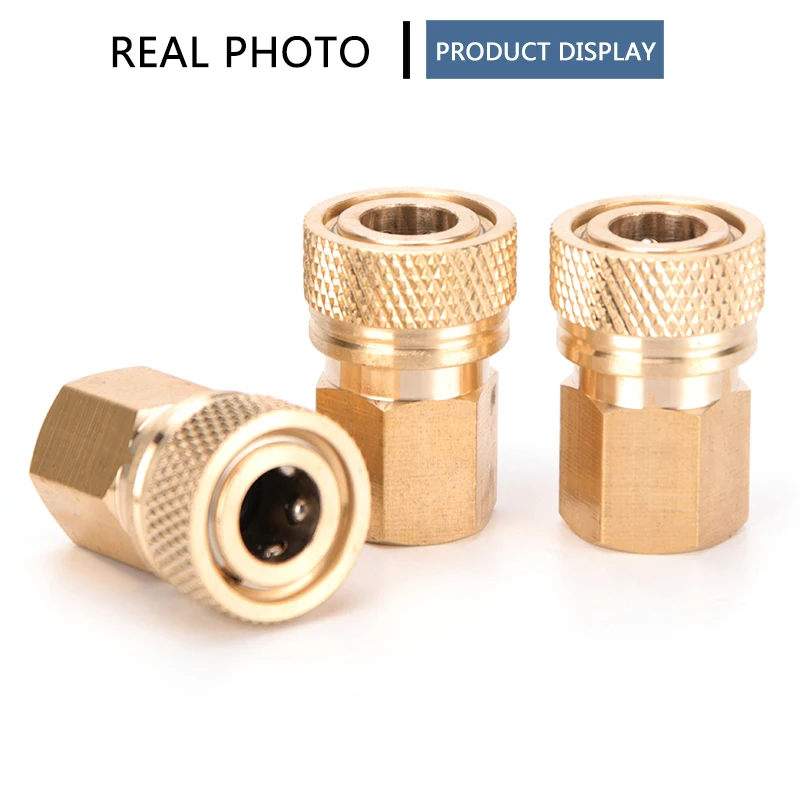 Quick connect fittings 1pc M10 thread quick disconnect 8mm release couplings air refilling coupler sockets copper