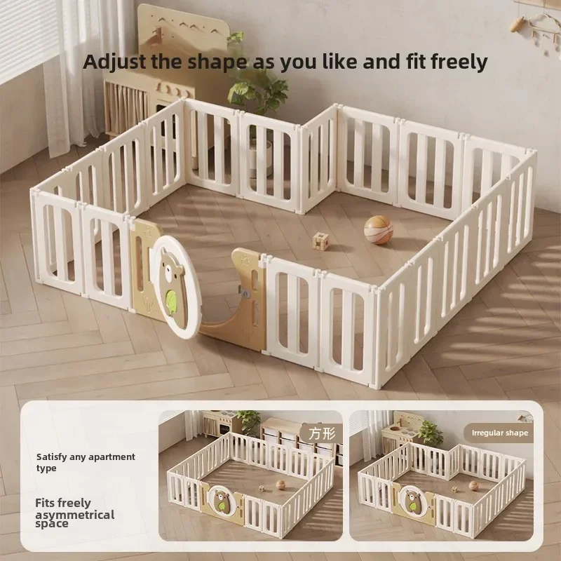 Baby Crawling Fence Baby's Home Ground Anti-fall Children's Indoor Folding Play Fence Playpen