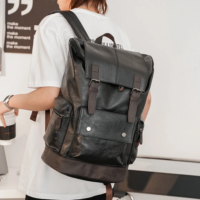 Black Fashion Men Backpack Bags Large Capacity Multifunction Casual Travel  Laptop Backpacks for Mlan School Bag