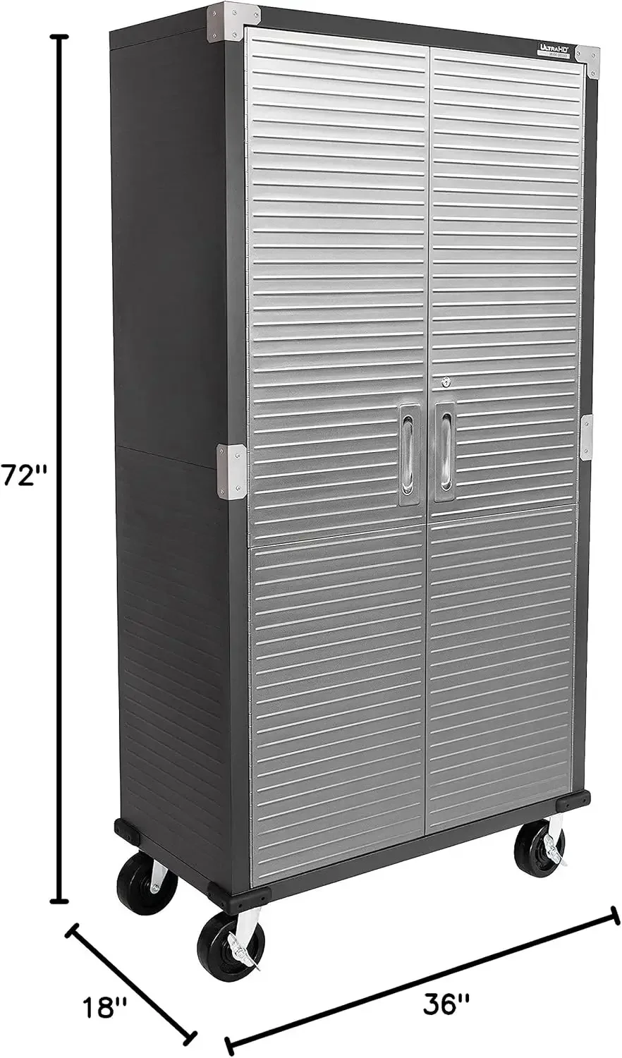 Classics UltraHD Solid Steel Rolling Lockable Metal Storage Cabinet Locker Organizer w/Adjustable Shelves for Garage, Wa 3