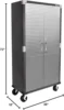 Classics UltraHD Solid Steel Rolling Lockable Metal Storage Cabinet Locker Organizer w/Adjustable Shelves for Garage, Wa 3