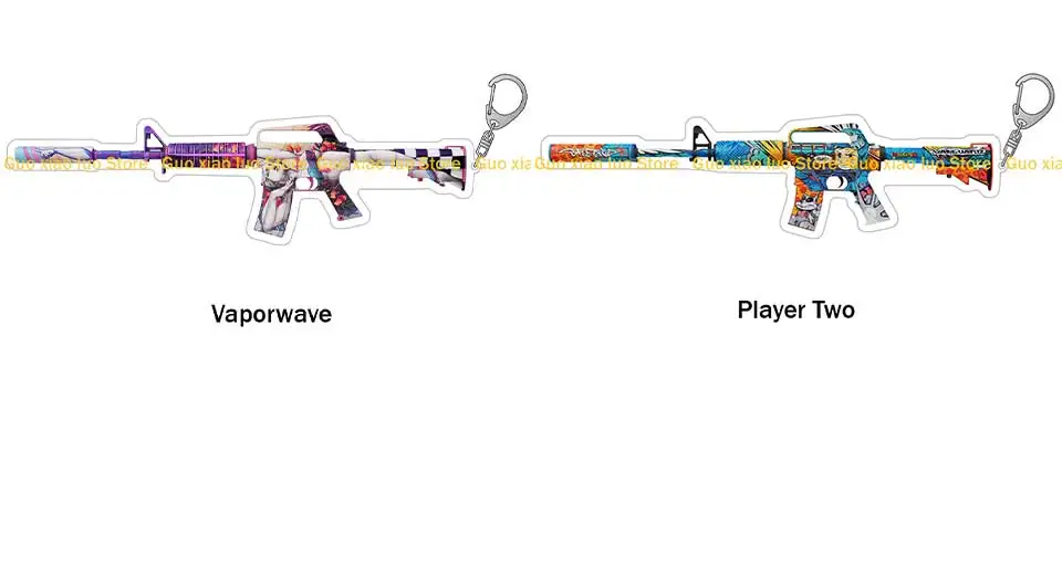CS2 GO Game Waffe M4A1-S Fade Bright Water Guardian Golden Coil Basilisk Flashback Skins Acryl Schlüsselanhänger Taschenanhänger Jungen Geschenk – Detail 10