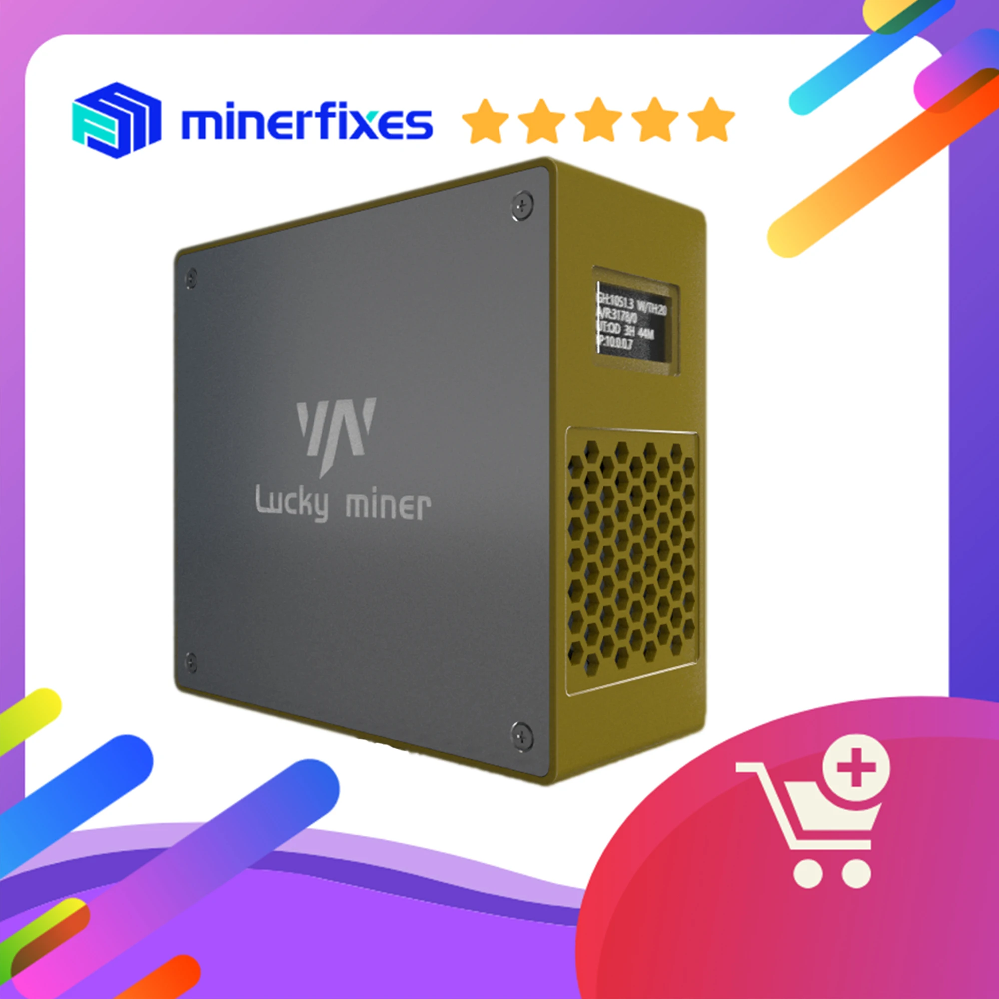 

Lucky Miner LV07 Latest Upgraded Model from Lucky Miner LV06 Solo Bitcoin Miner WiFi 1T GH/S crypto miner BTC Miner