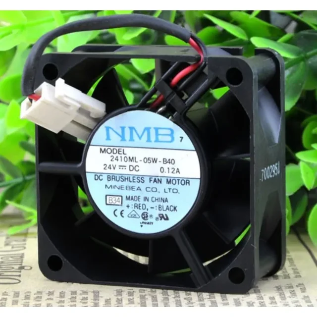 Original New Cooler Fan for NMB 2410ML-05W-B40 24V 0.12A Frequency Converter Cooling Fan 6025 60*60*25MM