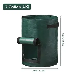 Premium Durable Fabric Garden Planter Bags (7 gallon(UK)-34x35cm)