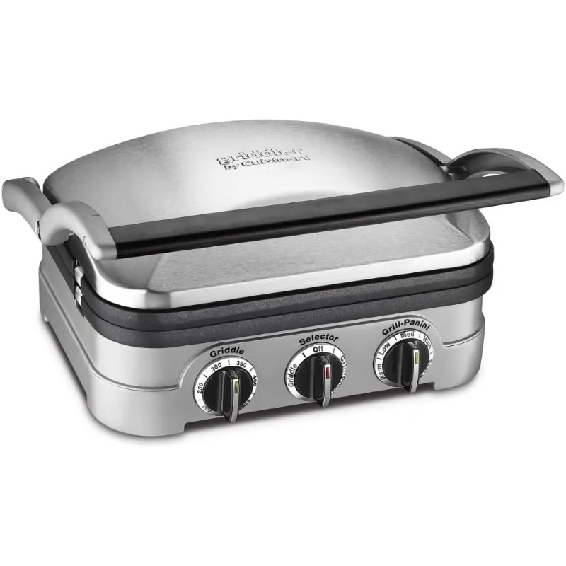 

Cuisinart Panini Press, Stainless Steel Griddler, Sandwich Maker & More, 5-IN-1, GR-4NP1