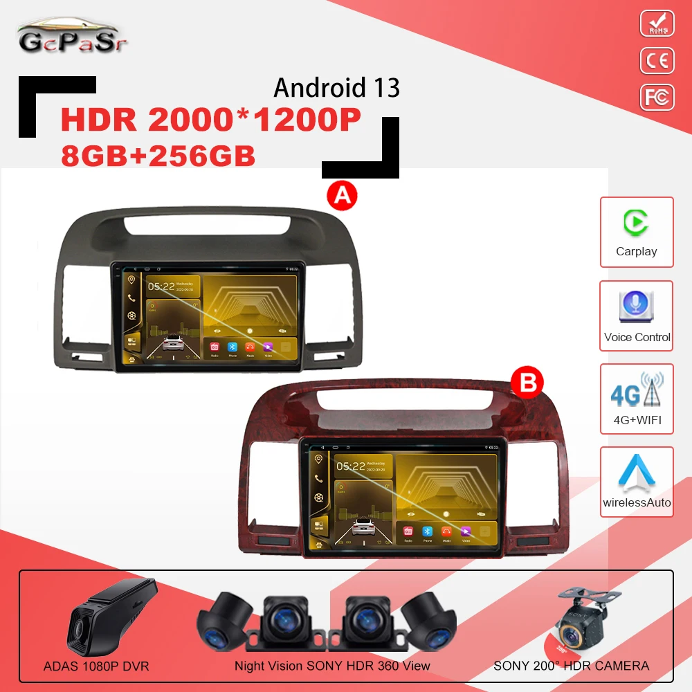 

Android 13 GPS LTE IPS экран Автомобильная интеллектуальная система для Toyota Camry 5 XV 30 2001-2006 Радио мультимедийный плеер 7862CPU NO 2DIN