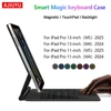 AJIUYU Magnetic Magic Keyboard Case For iPad Pro 11 13 Inch M5 2025 iPad Pro M5 M4 11" 13" Smart Multi-Touch Trackpad Keyboard