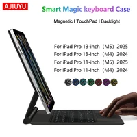 AJIUYU Magnetic Magic Keyboard Case For iPad Pro 11 13 Inch M5 2025 iPad Pro M5 M4 11" 13" Smart Multi-Touch Trackpad Keyboard