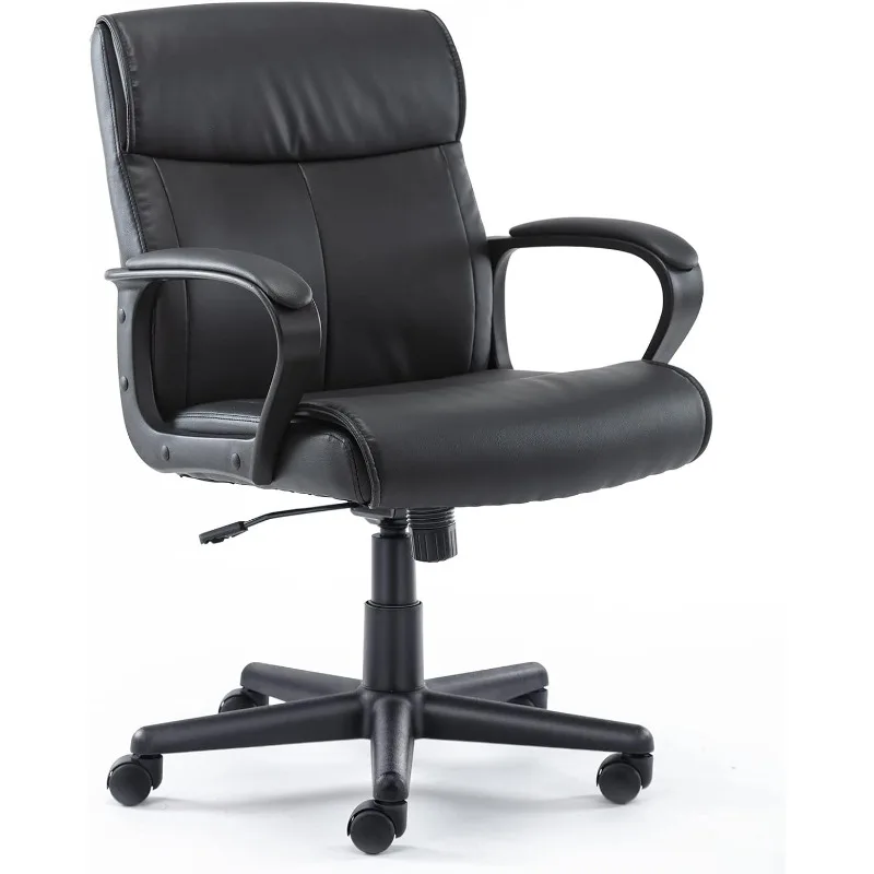 

Офисное кресло со средней спинкой, компьютерное кресло с подлокотниками, домашнее кресло с регулируемой высотой, вращение на 360 градусов
