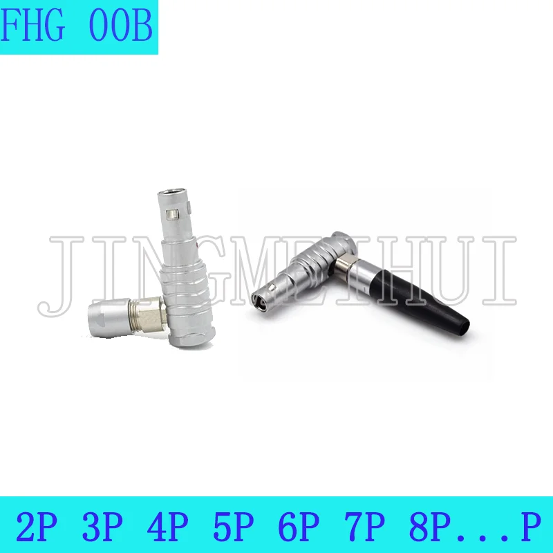 Fhg 00b 5pin Metal Push-pull Conector de Travamento Automático Cotovelo 90 ° Macho Plug para 2.0 mm 3.00 mm Cabo Câmera Industrial