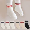 Spring Mid Tube Baby Socks Sport Soft Children Kids Socks Breathable Kids Boys Girl Socks Strip Mid Tube Socks 1