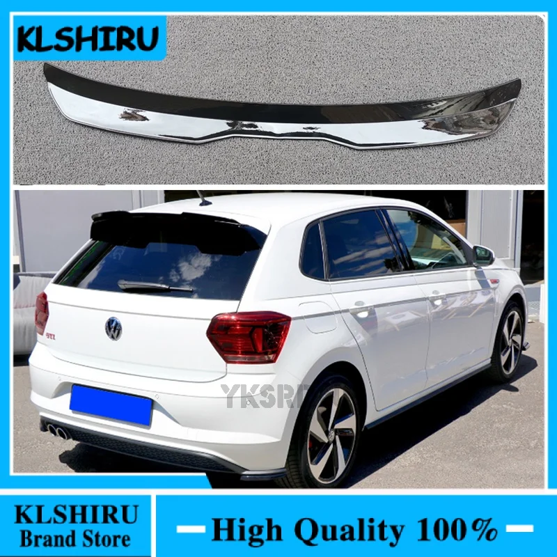 Spoiler Extension Per Volkswagen Polo Aw Mk6 Spoiler Lip Plastica Abs Nero Lucido Per Vw Polo Aw Gti R-Line 2018 - Up Roof Wing