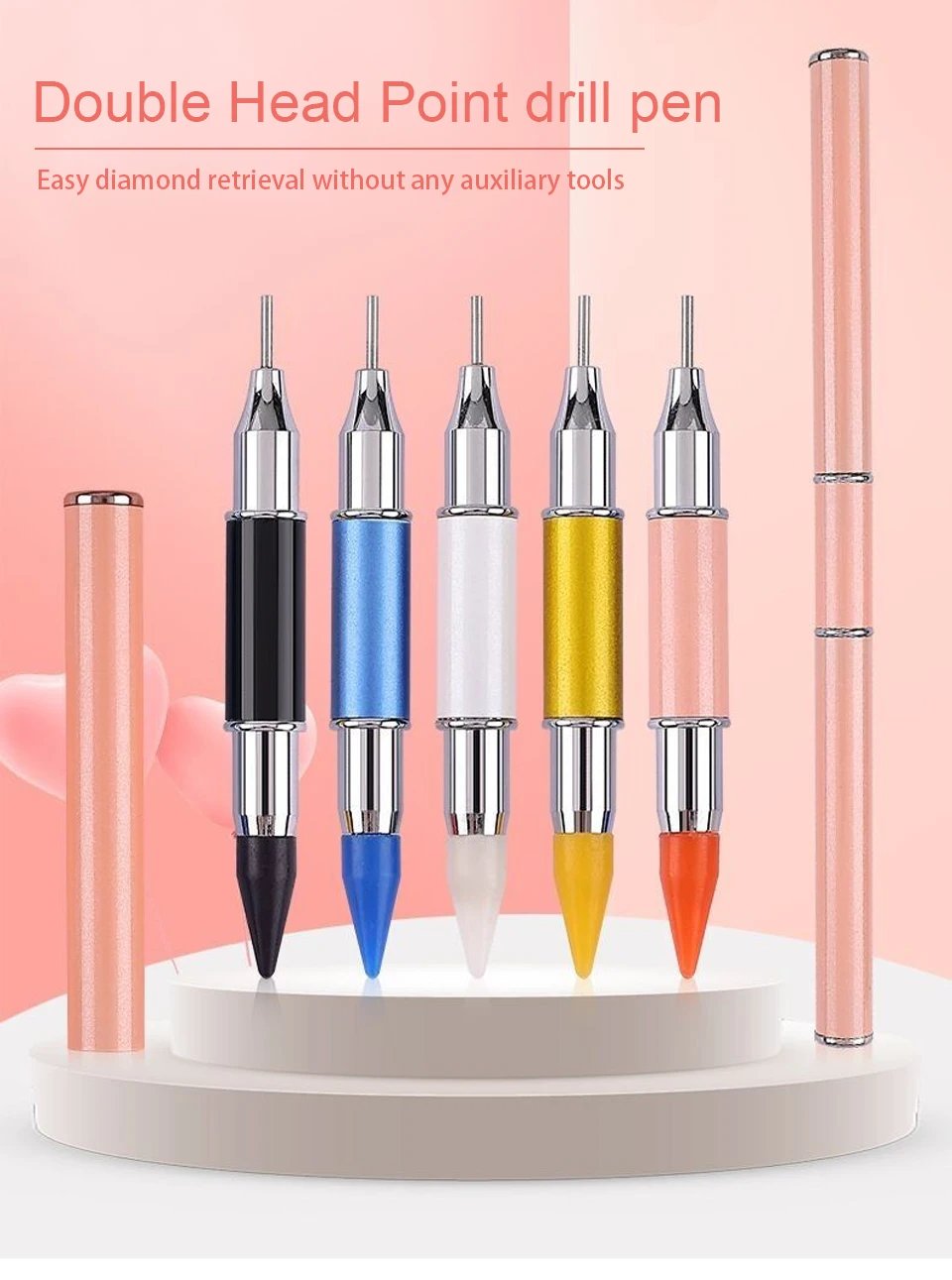 Double Head Diamond Point Drill Pen for Nail Art