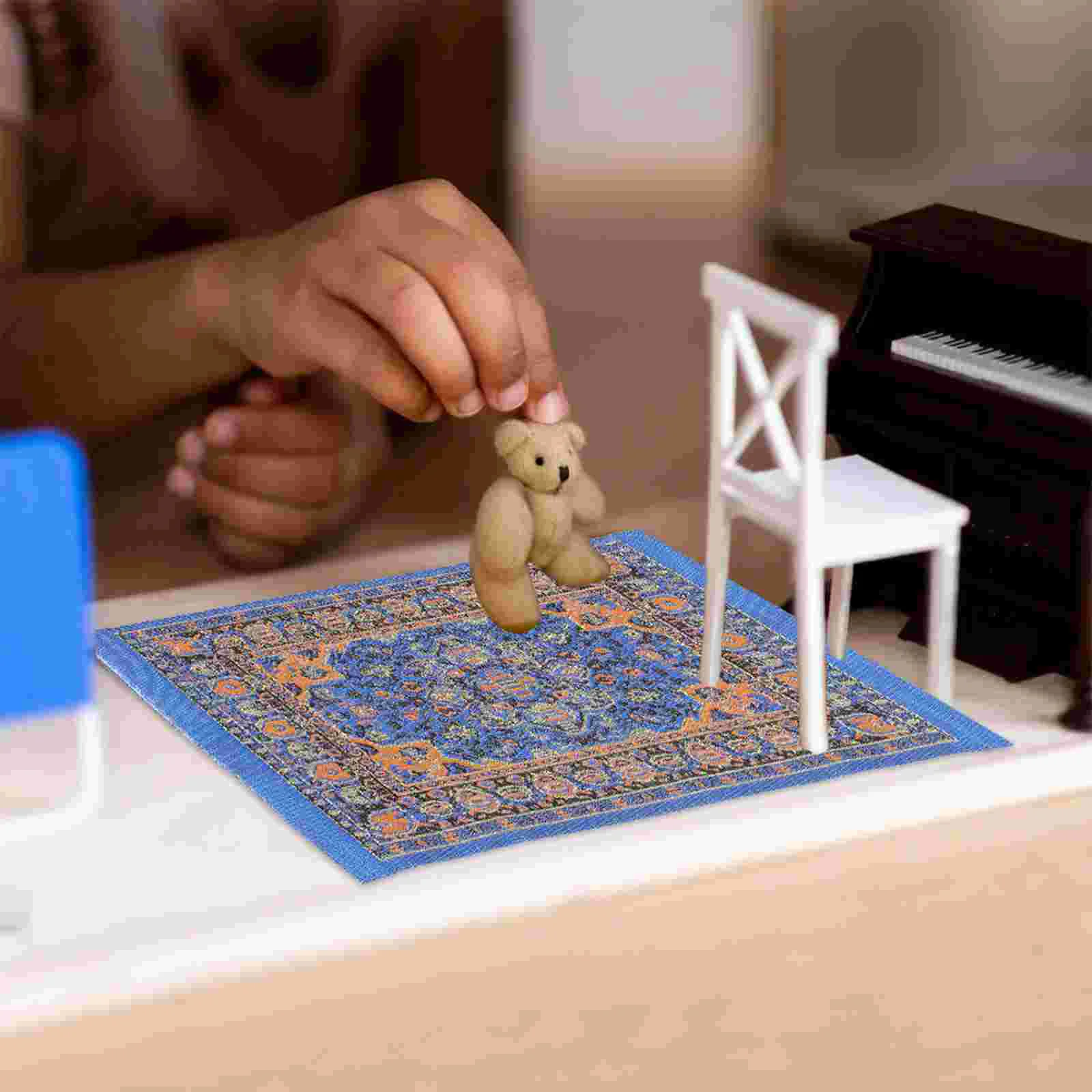

6 Pcs Turkish Rug Tiny House Miniature for Crafts Boho Decor Carpet Home Furniture Area Rugs and Accessories Decoration