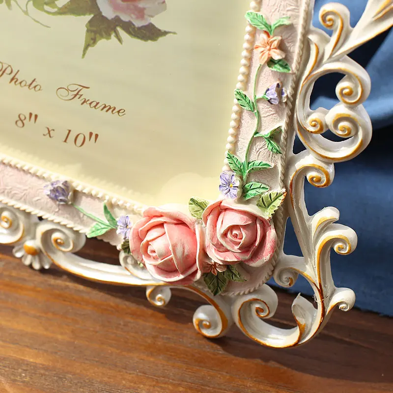 The Vault Resin Rose Photo Frame (6X4) Black