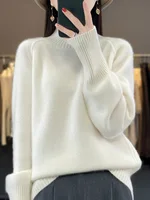 Women Turtleneck Sweater Autumn Winter Basic Pullover 100% Merino Wool Long Sleeves Cashmere Knitted Jumper Female Clothing Tops 2