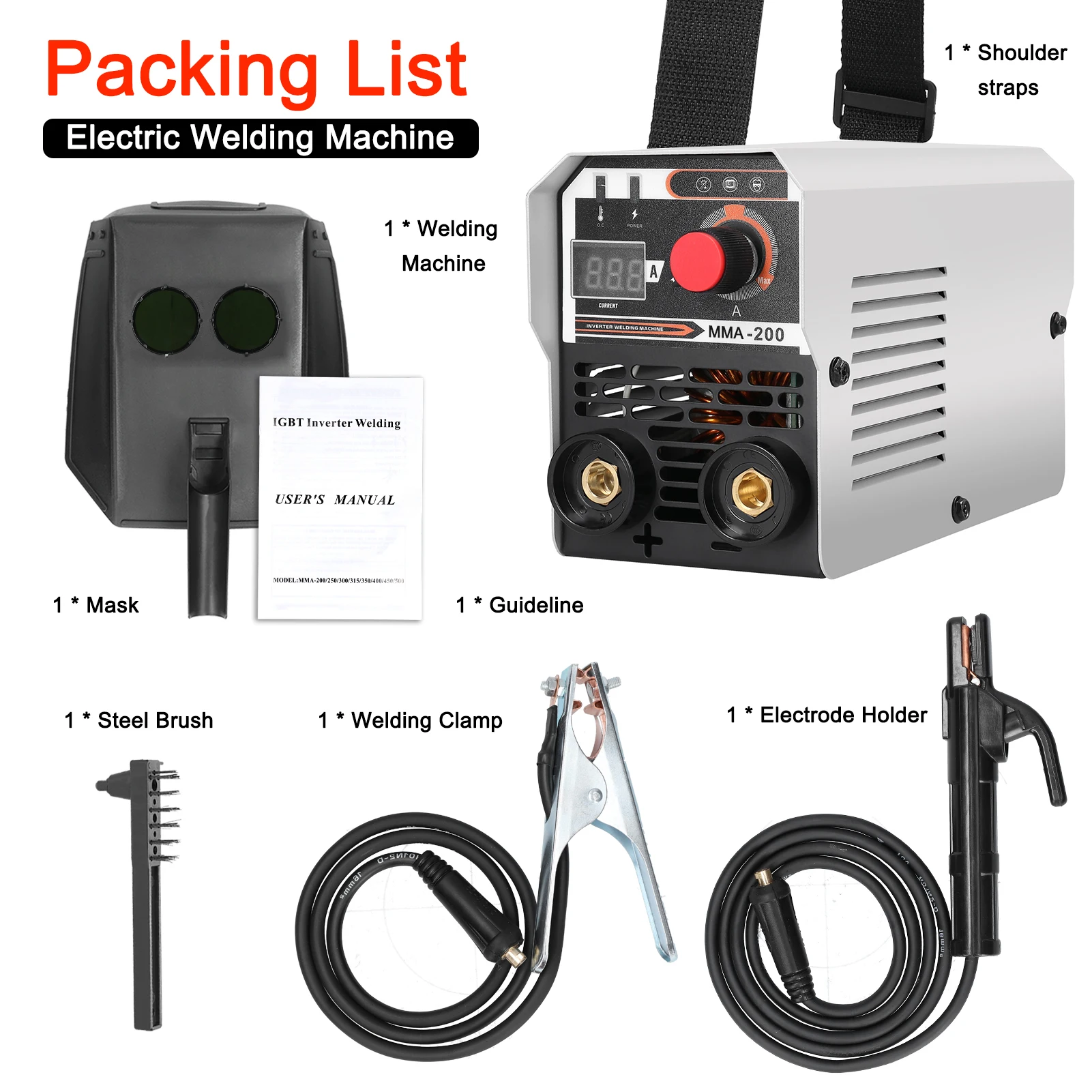 120A 220V European Standard Portable Mini Welding Machine MMA-200 handheld welding equipment MMA welding machine