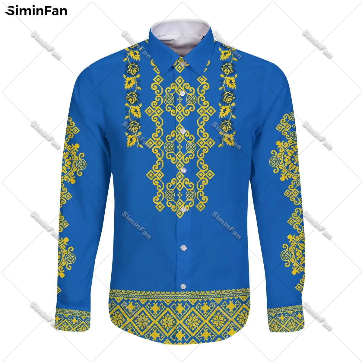 

Ukraine Coat Of Arms 3D All Over Printed Men Long Sleeve Button Shirt Male Blouse Camisa Unisex Female Spring Hawaii Lapel Top-2