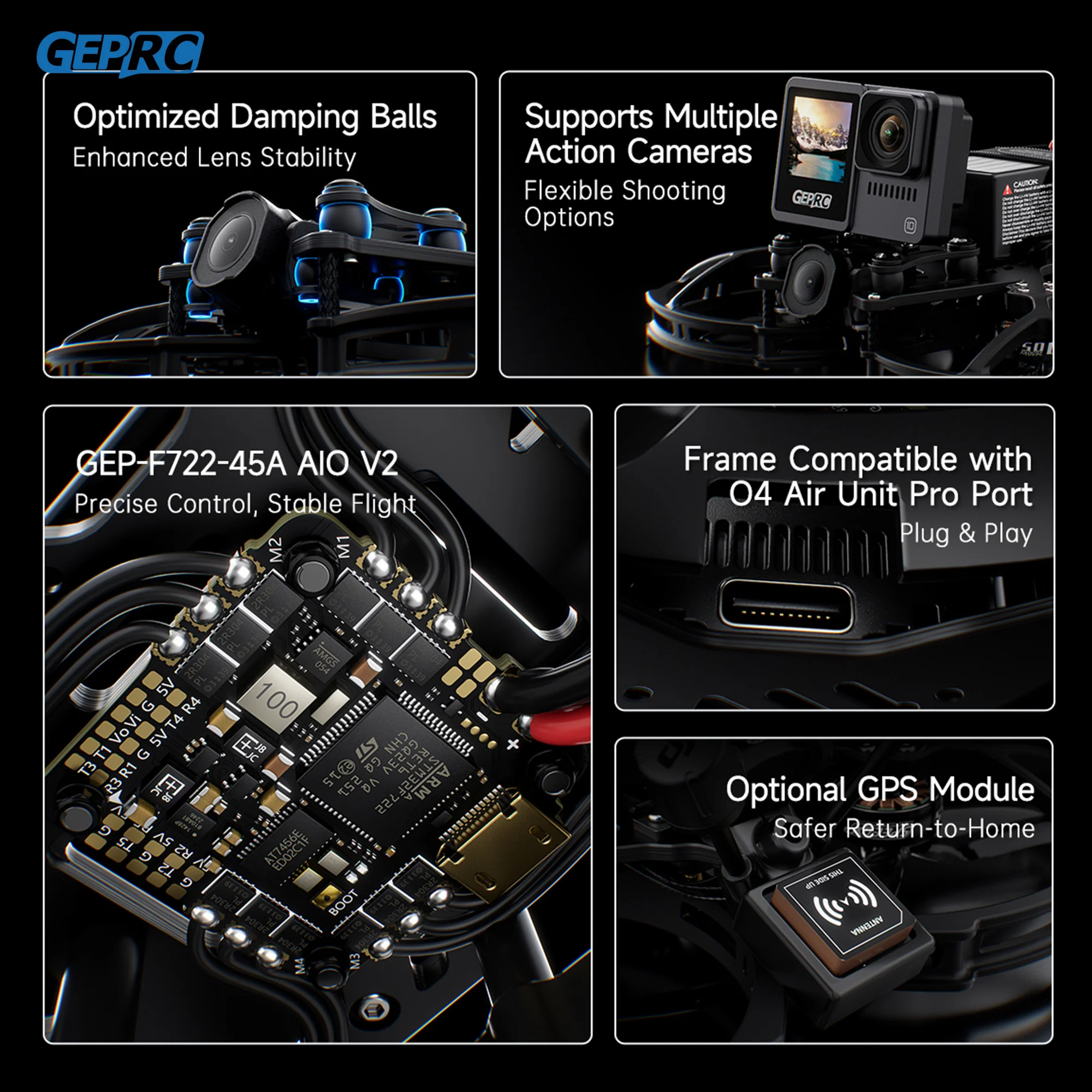 GEPRC CineLog35 V3 WTFPV - 3.5인치 시네웁 FPV 드론 쿼드콥터 파워 키트 GEP-F722-45A AIO V2 2105.5 2650KV