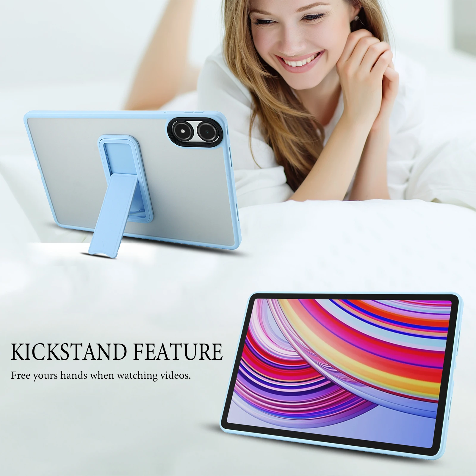 Enhanced Protective Case with Stand Holder for Tablets - Durable PC+TPU Cover