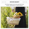 Picnic Basket Wedding Ceremony Decorations Woven Willow Wicker Flower Hanging Candy Child 6