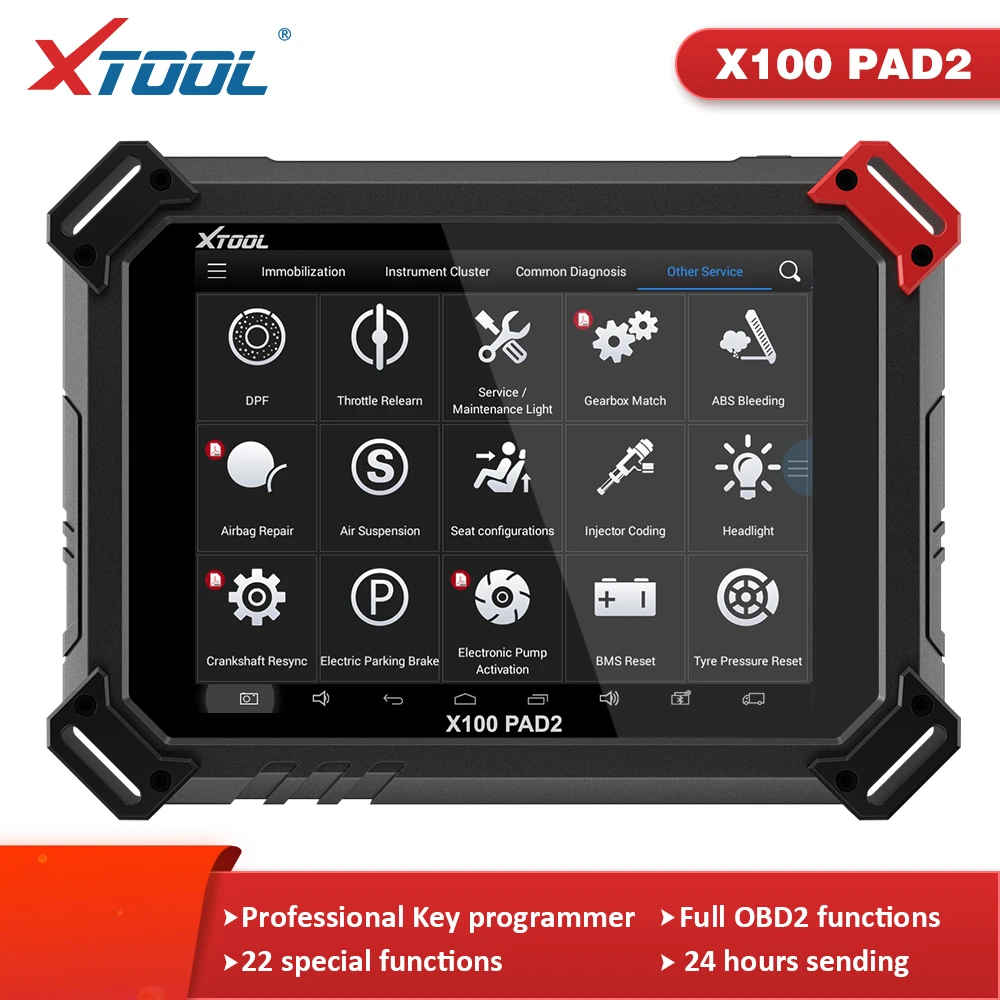 Xtool 自動キープログラマー,x100 pad2 obd2,immoツール,コードリーダー,23の特別な機能を備えた車の診断スキャナー