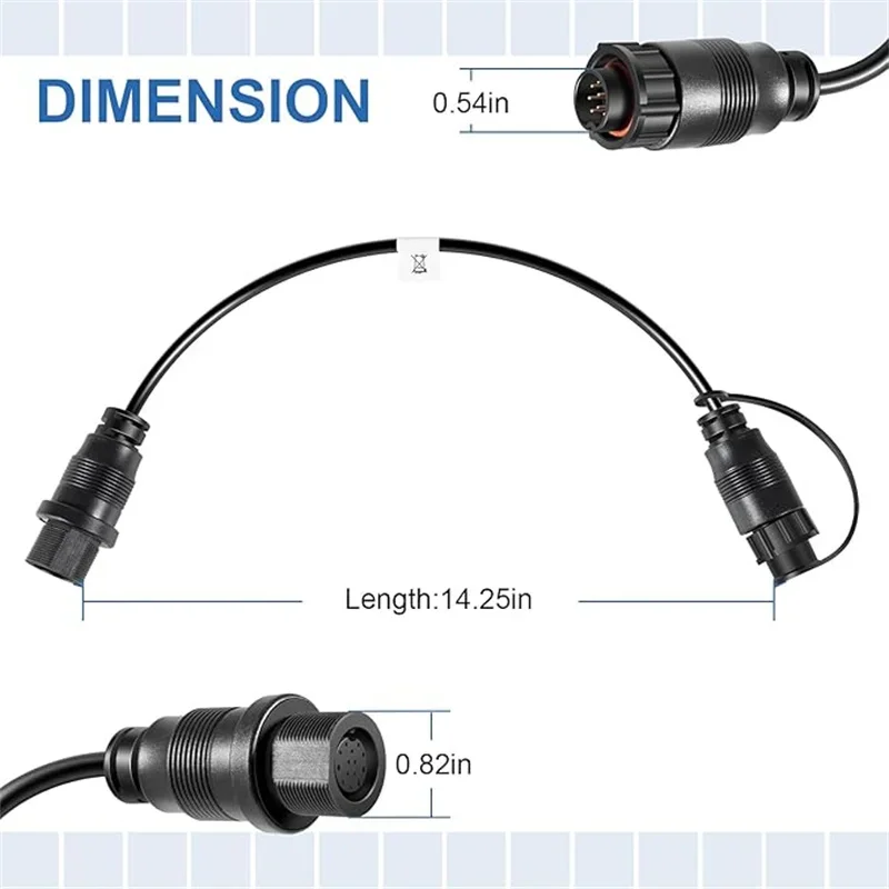 Replacement for 1852079 DSC (Dual Spectrum Chirp) Adapter Cable/MKR-DSC-16 Lowrance 9-PIN Adapter Cable for 2D Sonar only