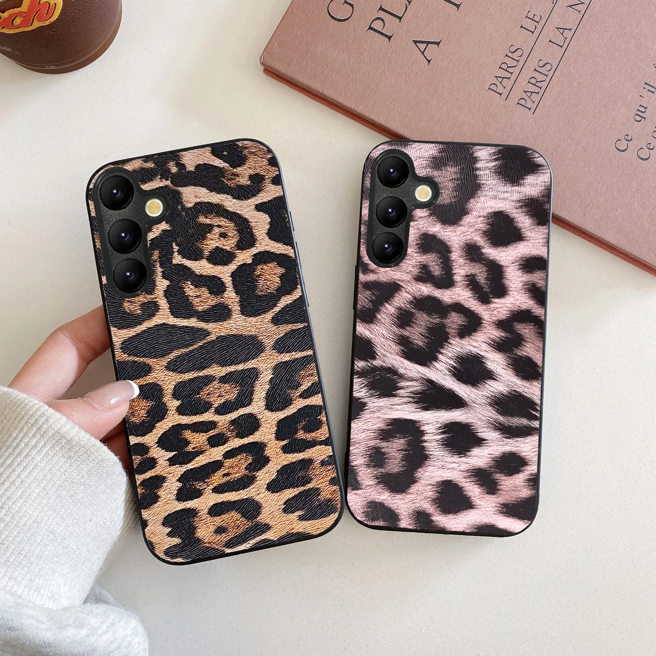 Luxury Leopard Print Artificial PU Leather Phone Case Cover