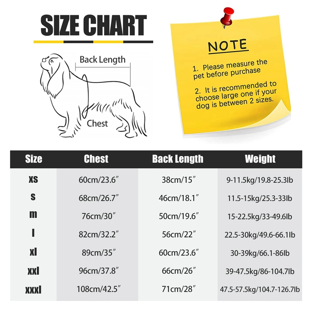 Pet Clothes Winter Warm Dog Pajamas For Medium Large Dogs Elasticity Jumpsuit Labrador Doberman