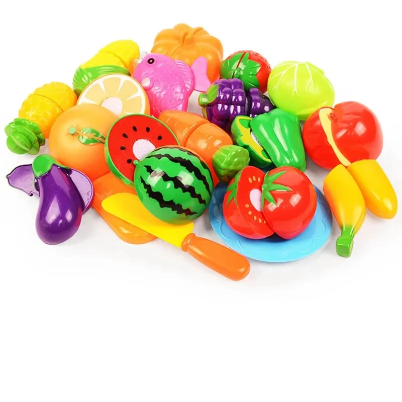 Children Toys Cutting Fruits and Vegetables Set for Kids Pretend