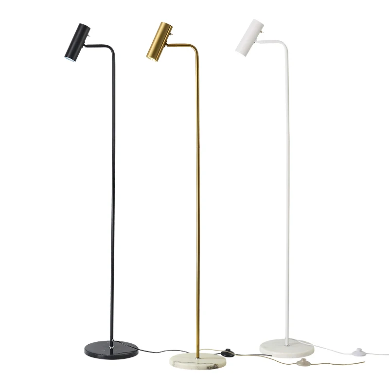 

Simple Popular Simple Metal Brass Black White Color LED Living Room Reading Room Bedside Simple Standing Lamp Floor Lamp