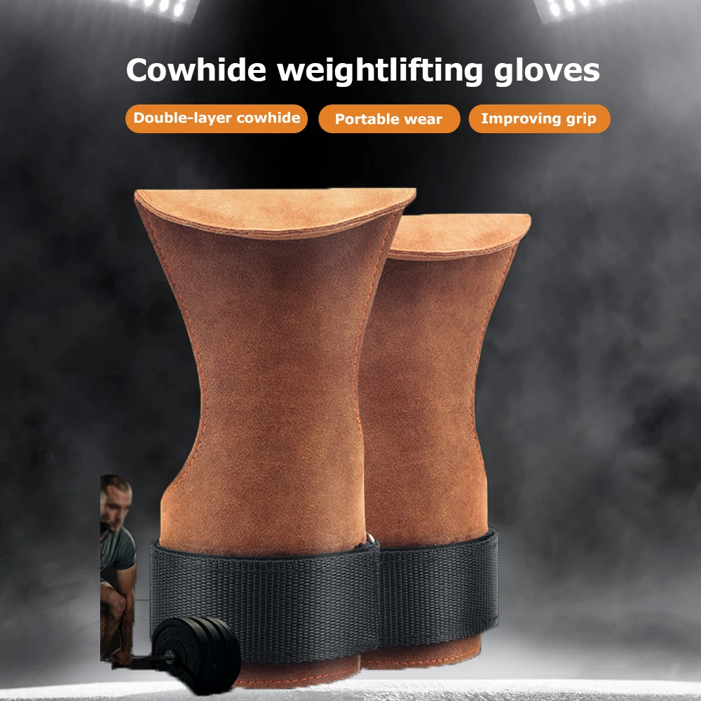 LiftingGripsPROWeightGlovesHeavyDutyBarbellGymnasticsStraps