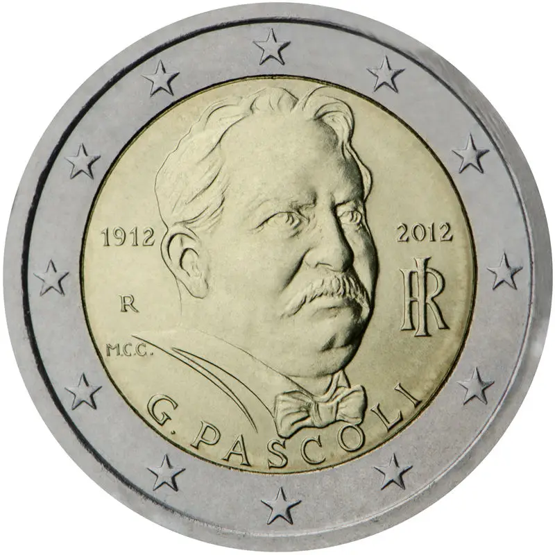 Italia 2012 Moneta Commemorativa John Paz Colie 100 Th Anniversary Of Death 2 Euro Unc Nuovo Di Zecca