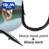 9KM Fishing Treble Hooks High Carbon Steel Brabed Sharp Triple Hook Fishing Hooks on Hard Lures Saltwater Fishing Accessories 5