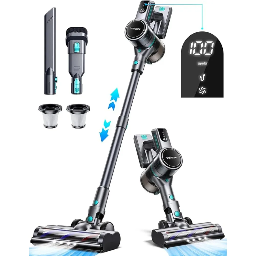 

with 45 Mins Runtime Detachable Battery, Lightweight Vacuum Cleaner for Carpet and Hard Floor Pet Hair