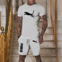 2025 mode et décontracté été Sports de plein air ensemble hommes respirant T-shirt et short décontracté mode deux pièces ensemble 2