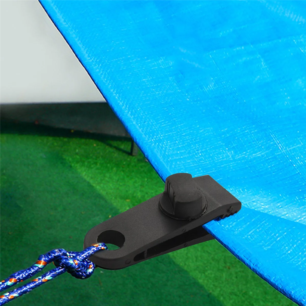 BAAU 24Pcs Tarp Clips-Heavy Duty Windproof Awning Clamp Grip -Tent Clips Accessory for Camping, Garden Shade Cloth, Black