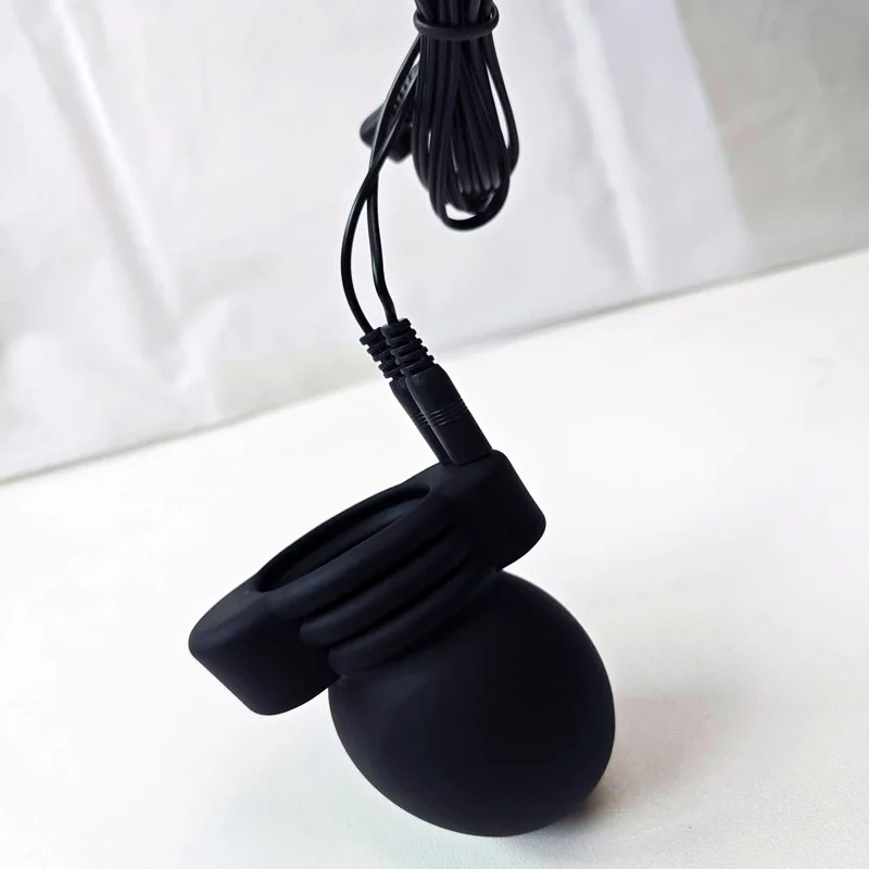 Electro Sex Toys Electric Sex Toys Electro Shock Glans Trainer Massage Cup Testicle Electrostimulation Cock Penis Extender Scrotum Bind Sleeve BDSM Sex Toy for Men