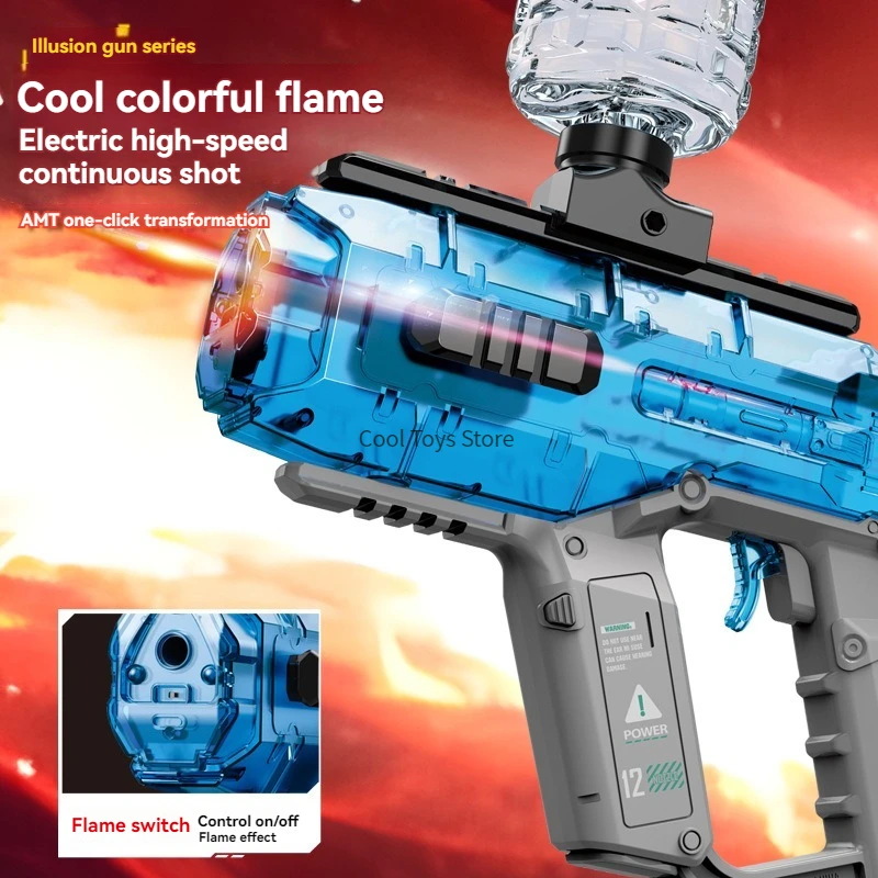 Electric Water Gel Bomb Bullet Toy Gun Pistol Colorful Flame Paintball Hydrogel Gun Weapon Launcher for Adult Boys Birthday Gift 2